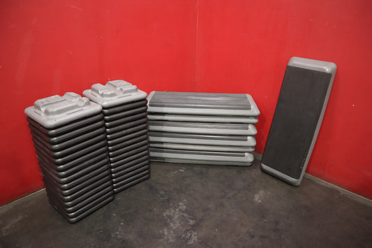 Assorted Aerobic Step Platforms with Risers (Used)