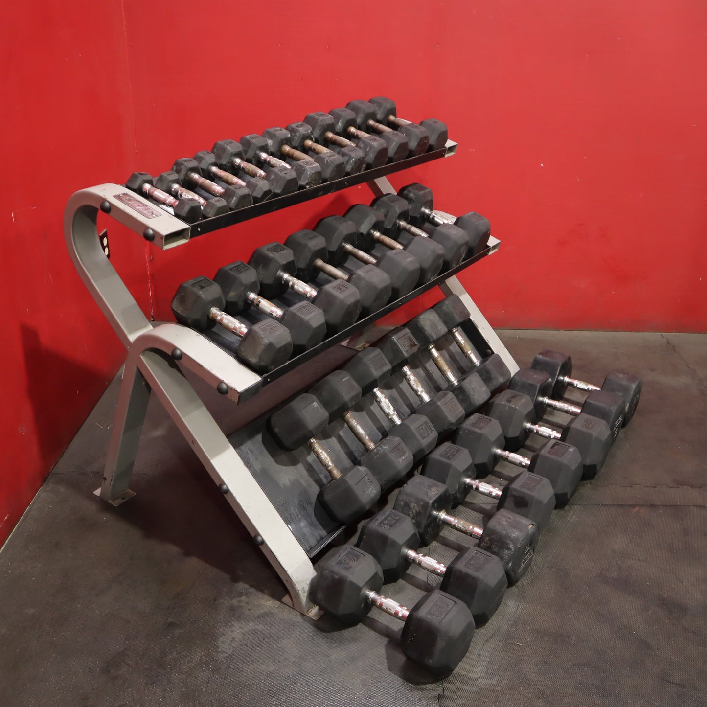 Tag Dumbbell Rack w/ Dumbbells 3–80 lbs (Used)