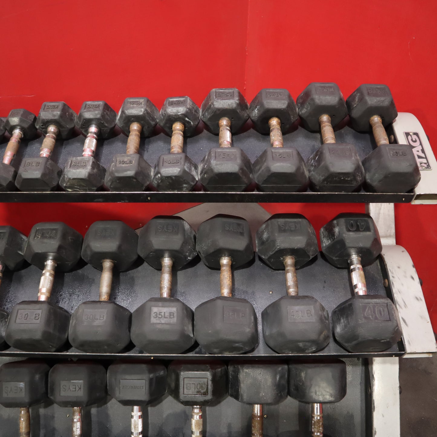 Tag Dumbbell Rack w/ Dumbbells 3–80 lbs (Used)