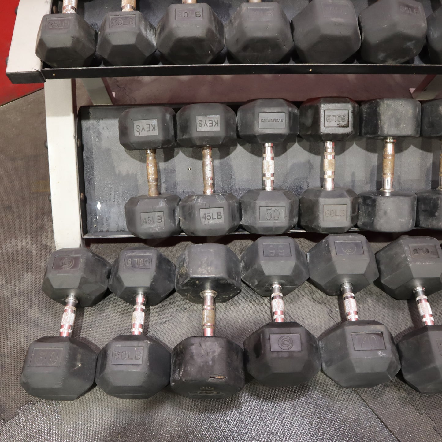 Tag Dumbbell Rack w/ Dumbbells 3–80 lbs (Used)