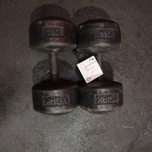 York 110 lb Dumbbell Pair (Used)