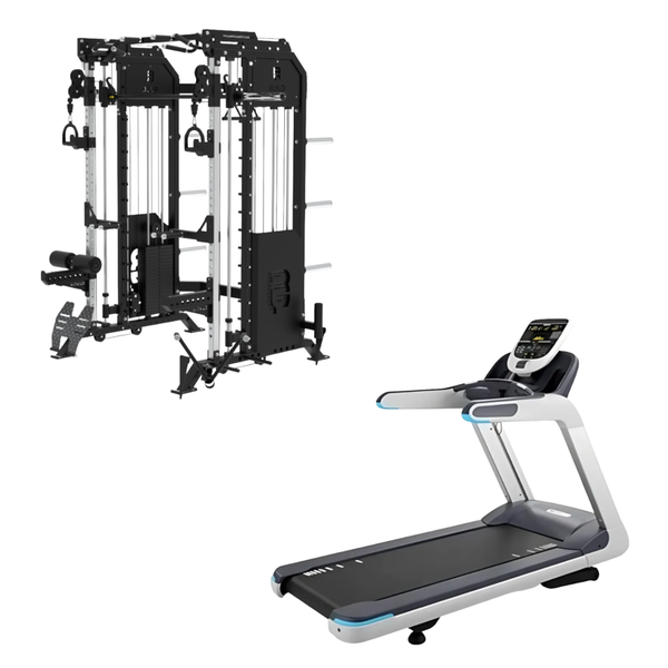 Elite Cardio + Strength Training Bundle — Precor TRM 835 + Zaia All-In-One Power Rack Pro
