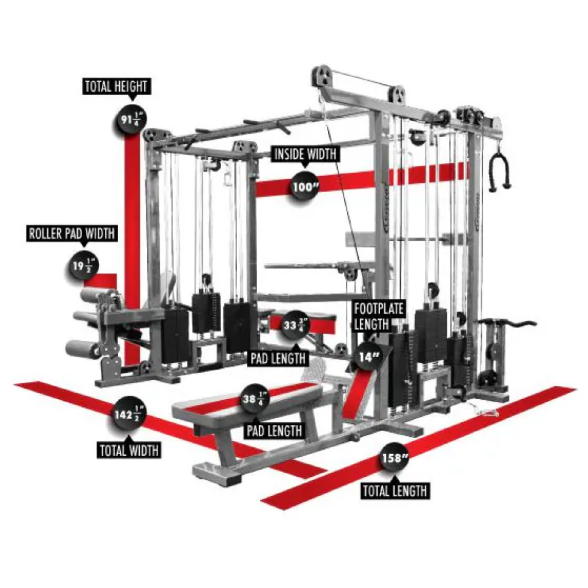 Legend Fitness 965 Six-Stack Jungle Gym (Remanufactured)
