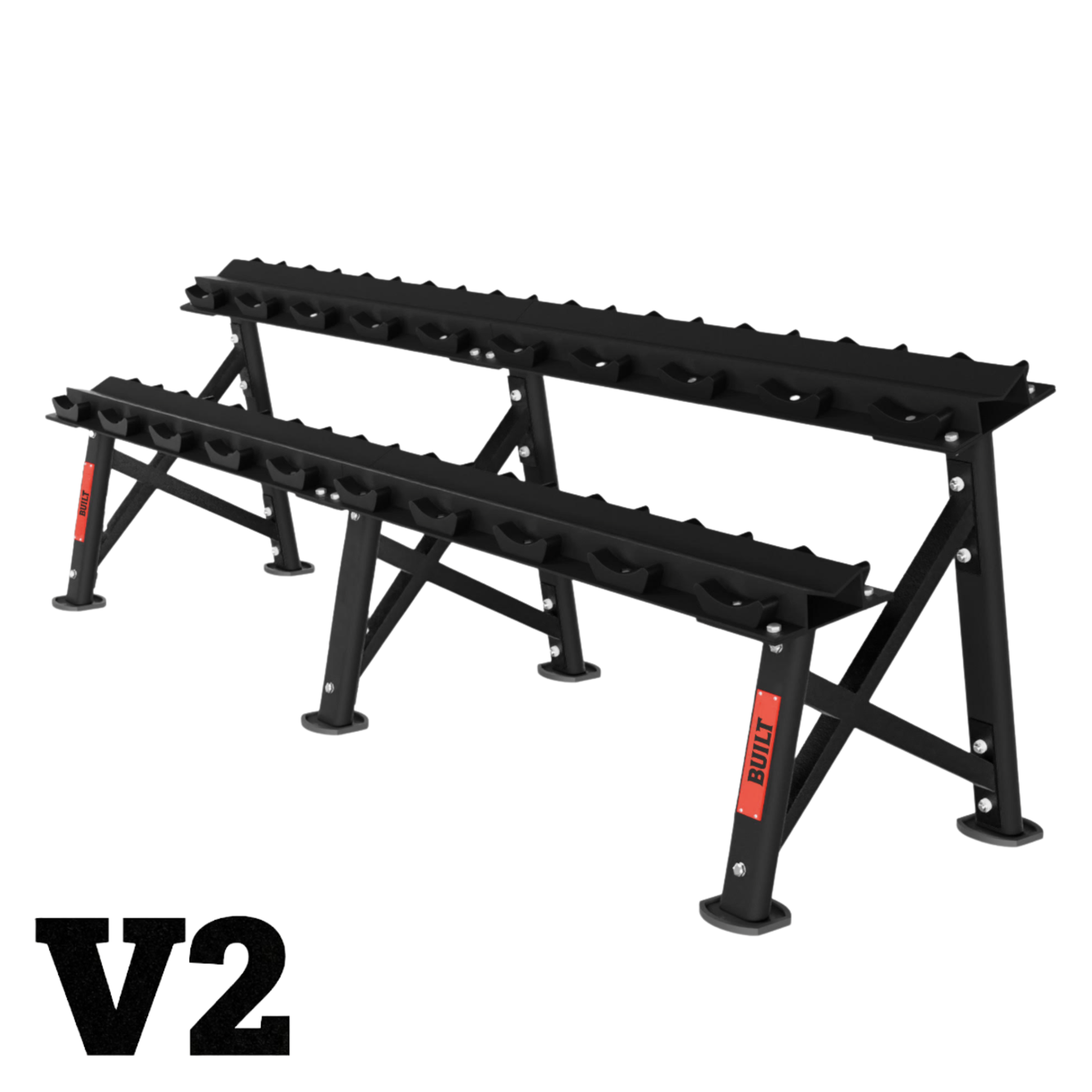 BUILT Strength Foundation Series Rubber Dumbbells (New)