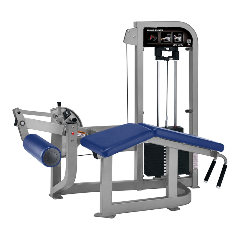 Hammer Strength Select Prone Leg Curl — complete background delete