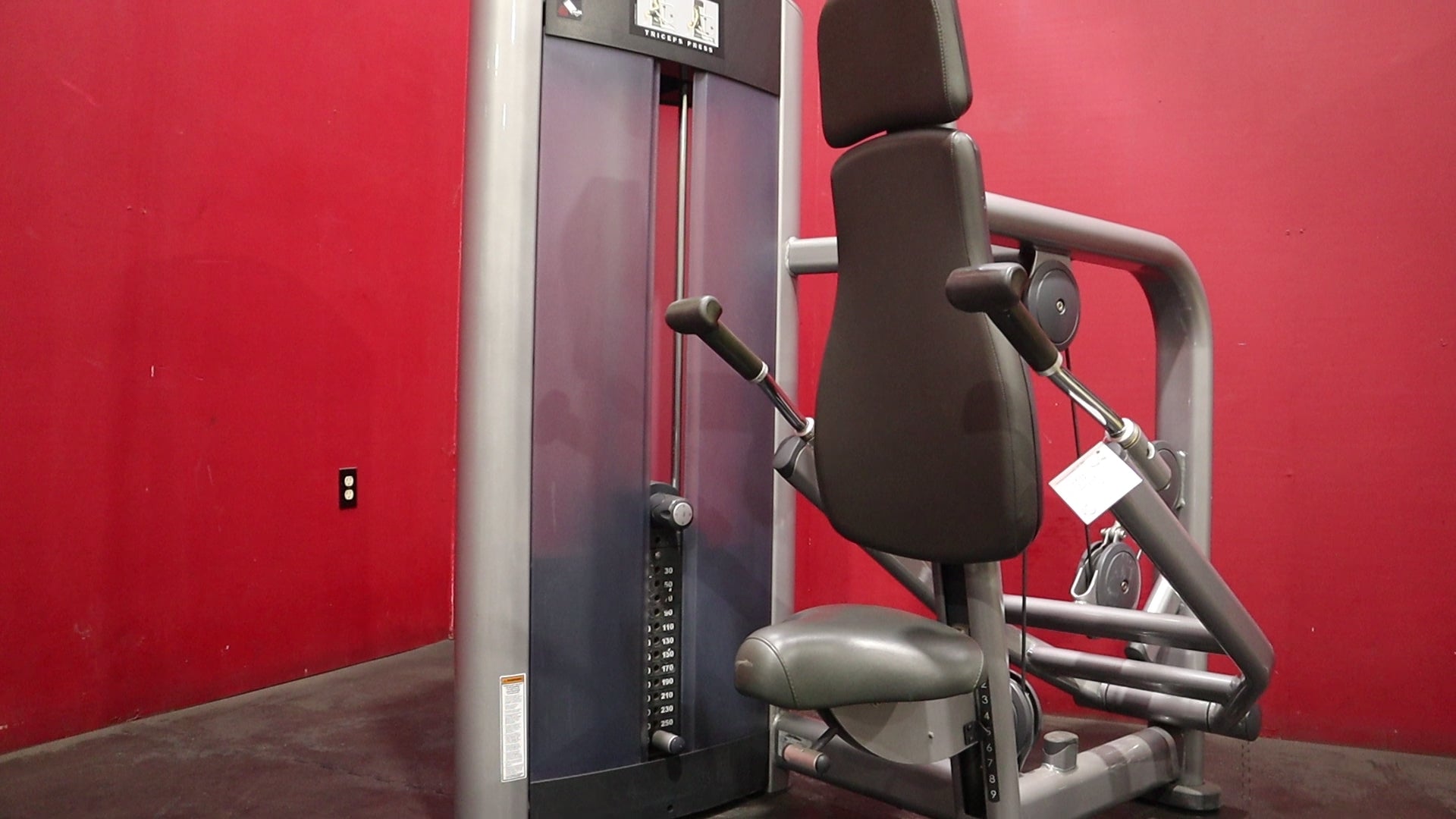 Life Fitness Signature Series Tricep Press *Black Upholstery & Handles* (Remanufactured)