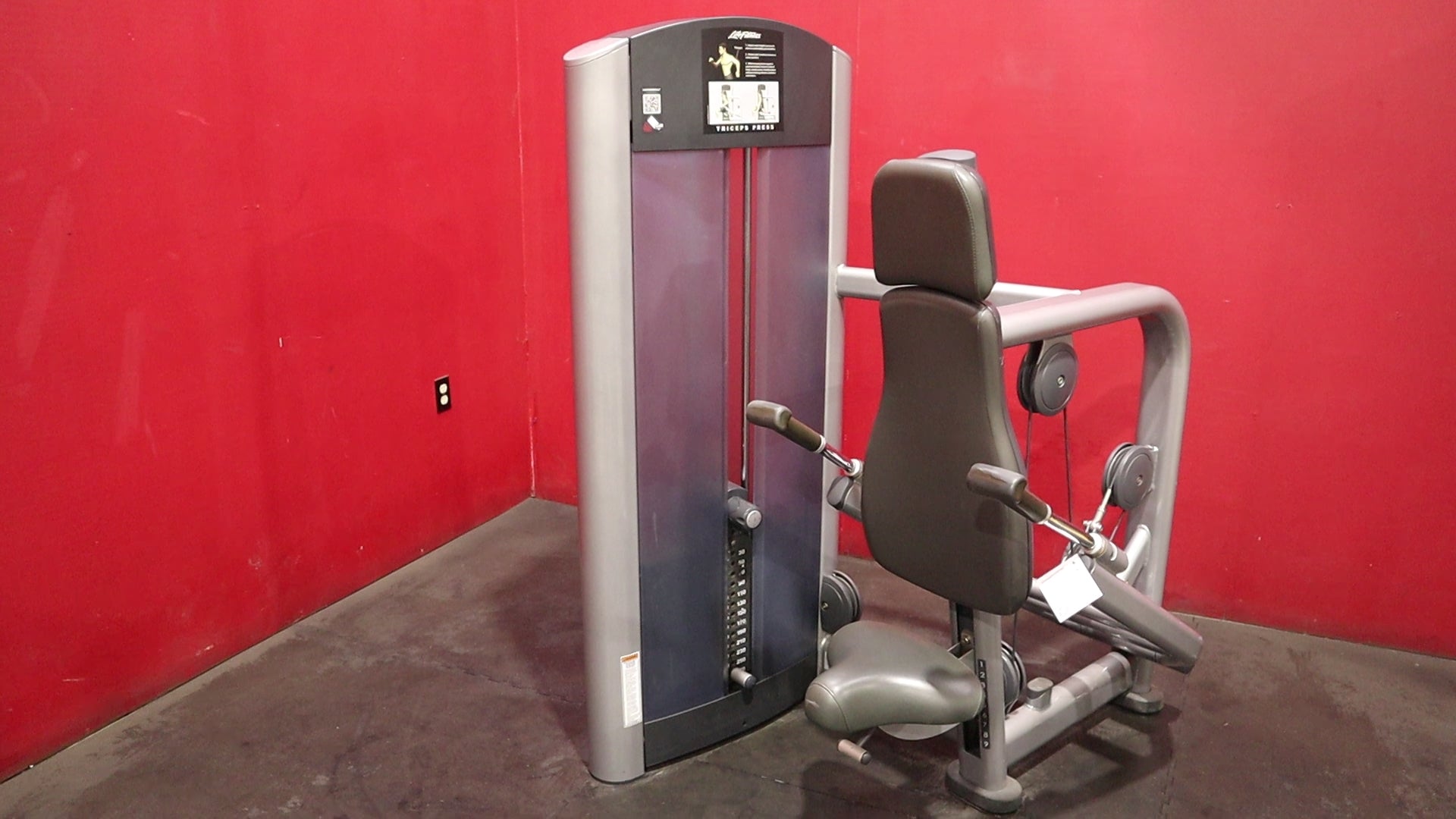 Life Fitness Signature Series Tricep Press *Black Upholstery & Handles* (Remanufactured)