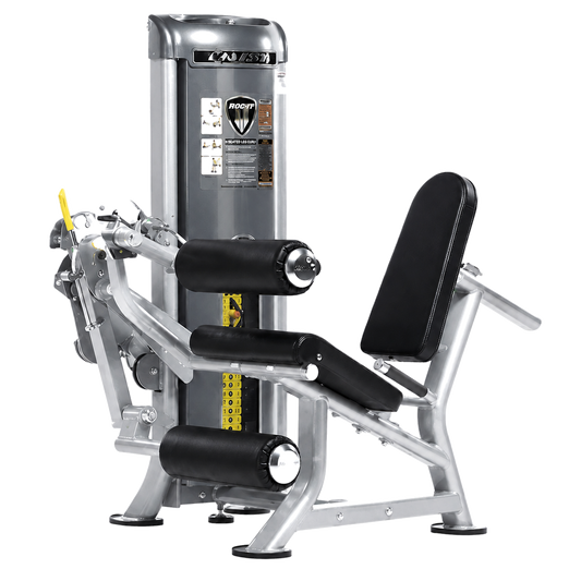 Cal Gym Seated Leg Extension and Hamstring Curl on pure white