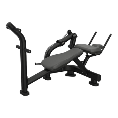 Life Fitness Signature Series Ab Crunch Bench black frame gray upholstery transparent