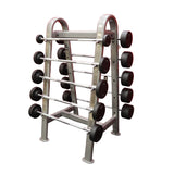 York Fixed Straight Rubber Weighted Barbells (New)