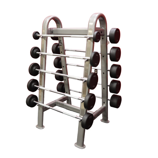 York Fixed Straight Rubber Weighted Barbells (New)