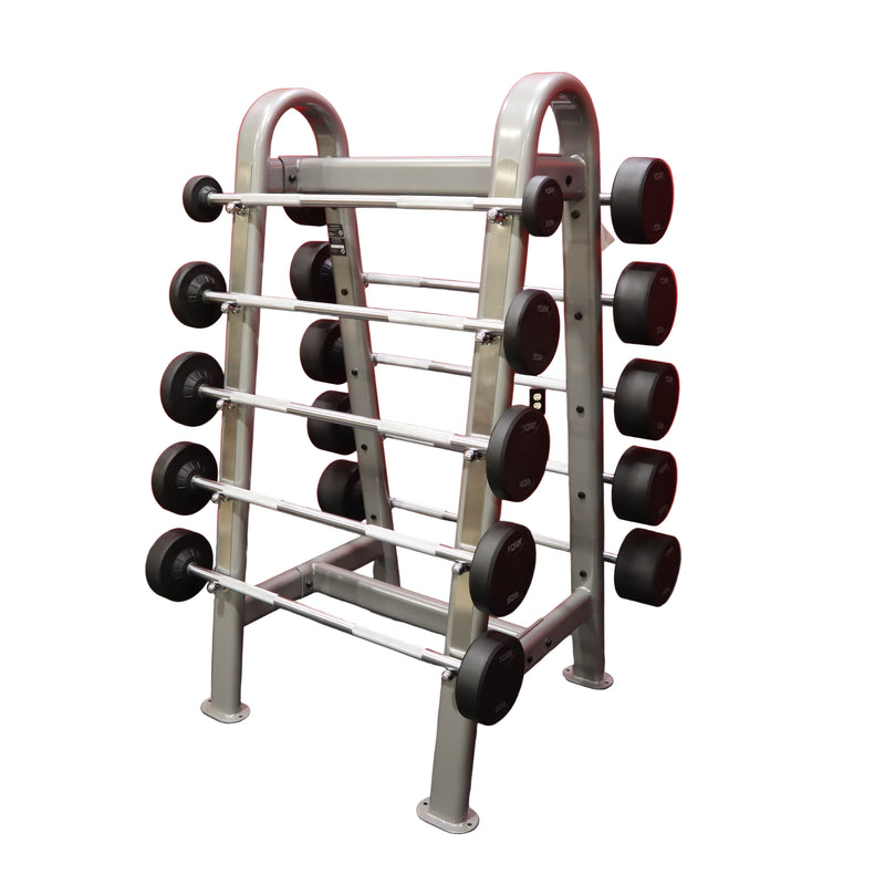 York Fixed Straight Rubber Weighted Barbells (New)