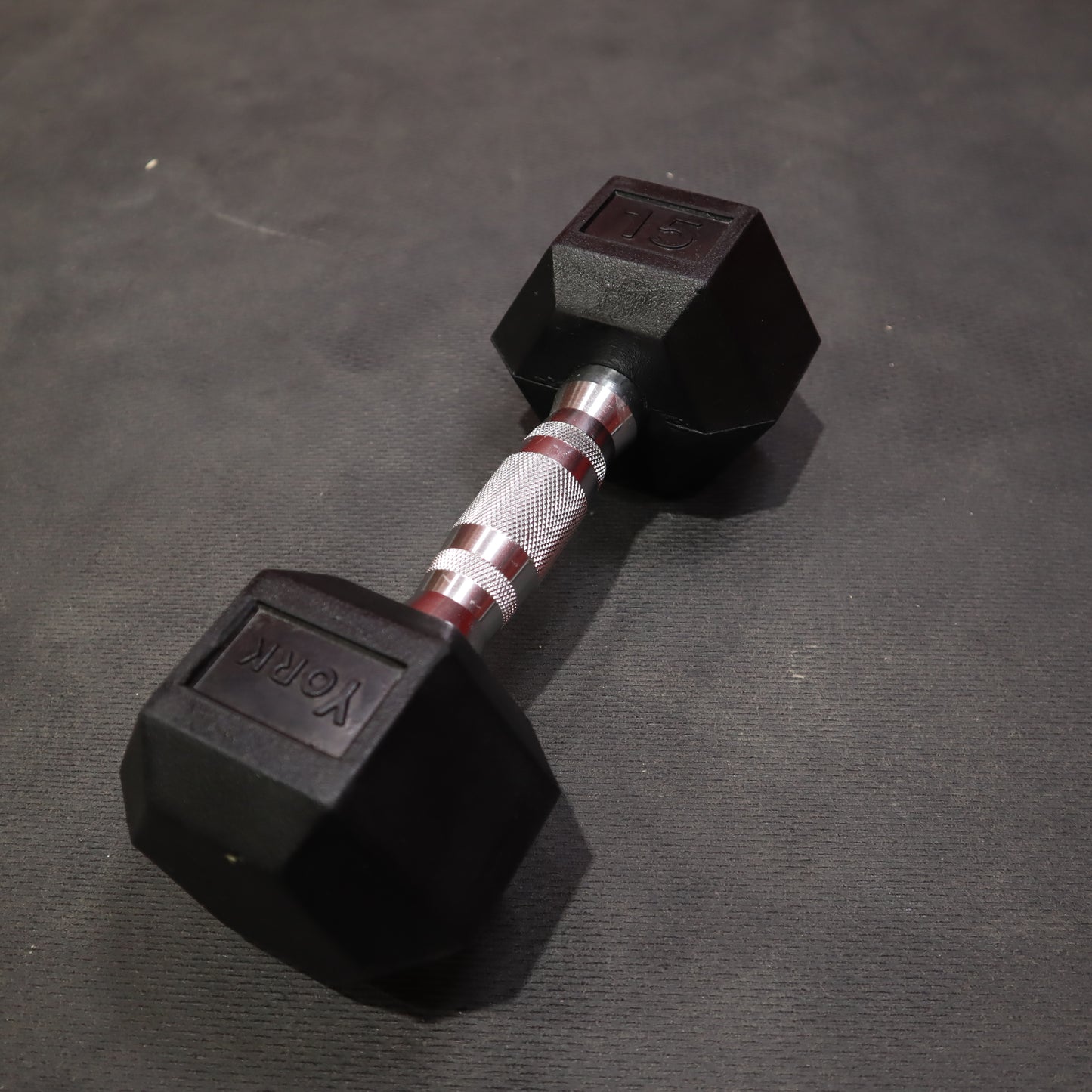 York Pro-Hex Rubber Dumbbells