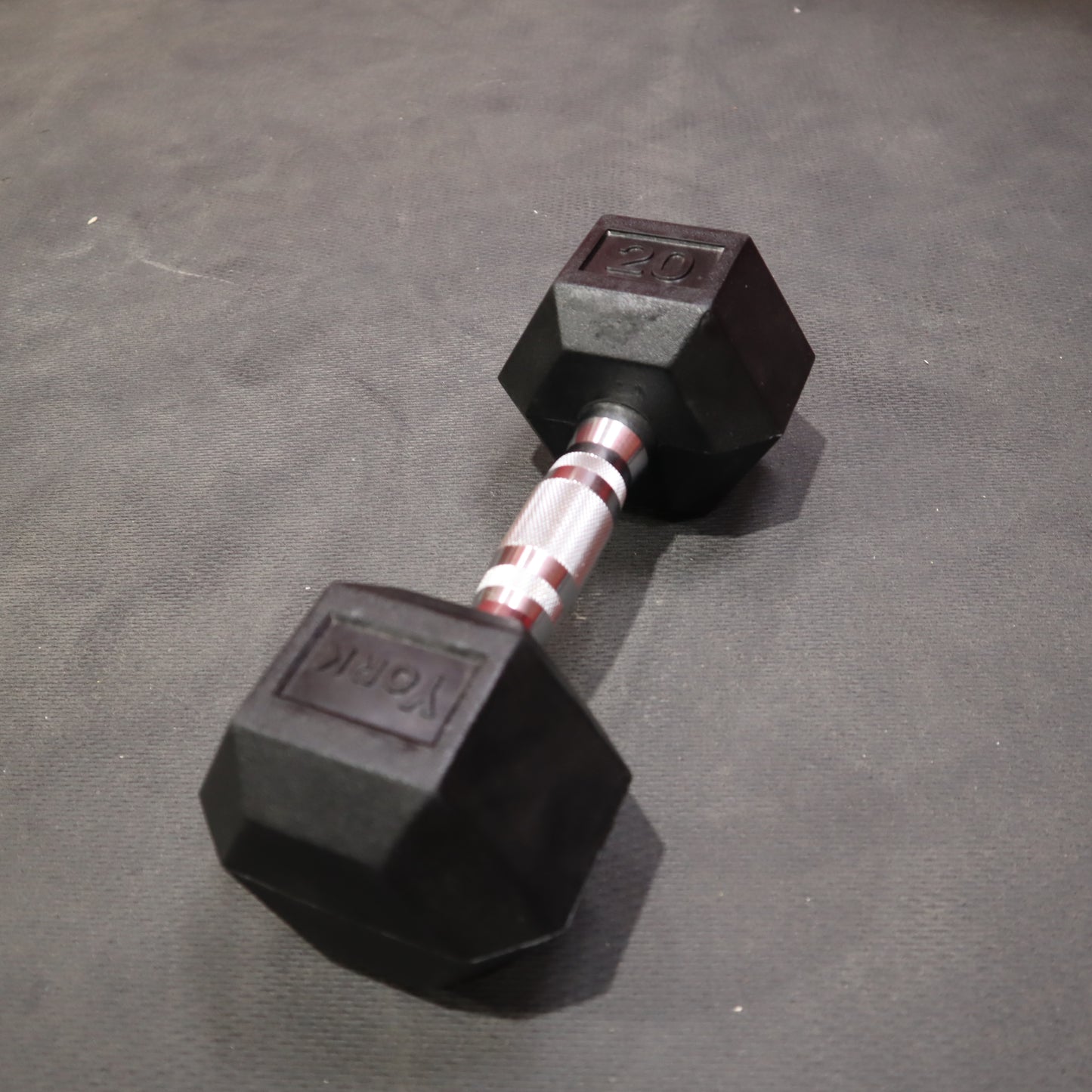 York Pro-Hex Rubber Dumbbells