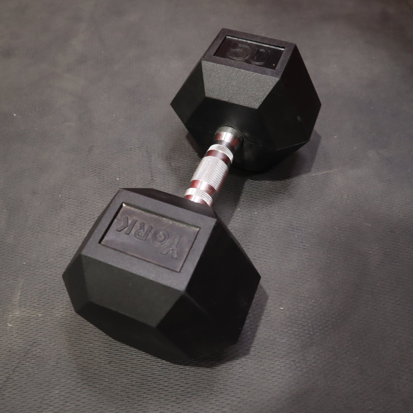 York Pro-Hex Rubber Dumbbells