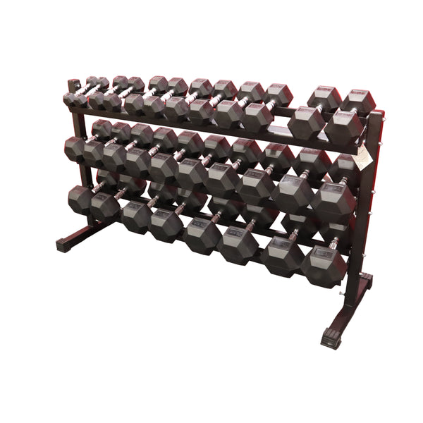 York Pro-Hex Rubber Dumbbells