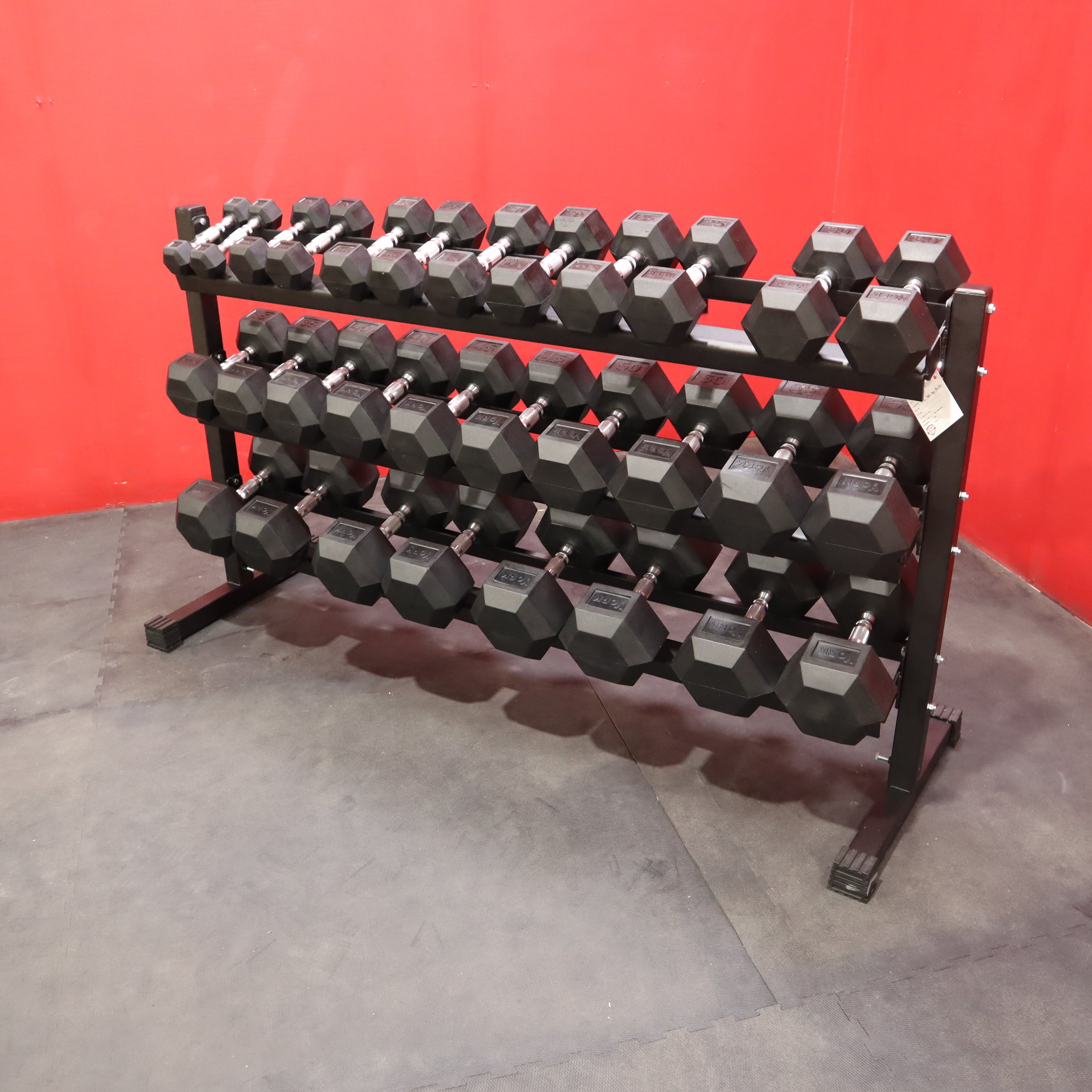 York Pro Hex Rubber Dumbbells CTX Home Gyms